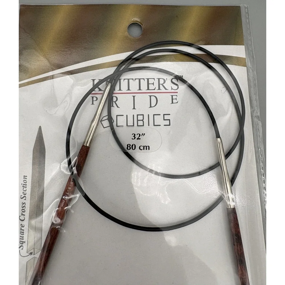 Knitter's Pride Crochet Knitting Needles Cubic Rosewood 32